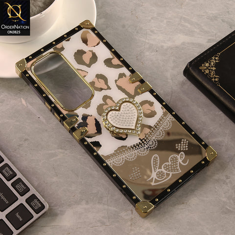 Infinix Hot 60 Pro Plus Cover - Design 2 - Heart Bling Diamond Glitter Soft TPU Trunk Case With Ring Holder