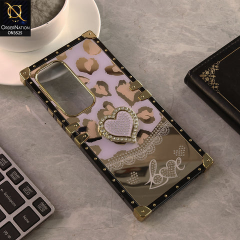 Infinix Hot 60 Pro Plus Cover - Design 3 - Heart Bling Diamond Glitter Soft TPU Trunk Case With Ring Holder