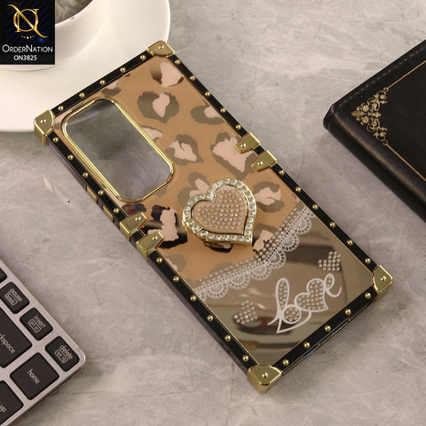 Infinix Hot 60 Pro Plus Cover - Design 5 - Heart Bling Diamond Glitter Soft TPU Trunk Case With Ring Holder