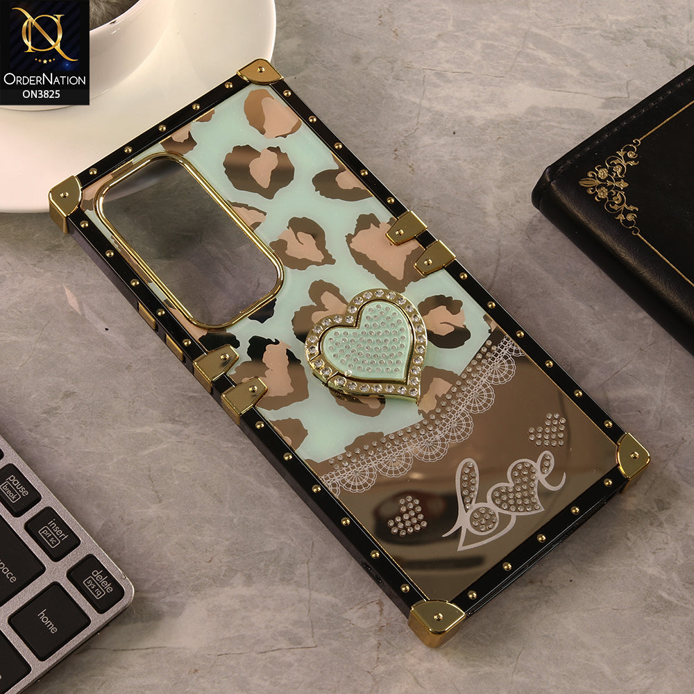 Infinix Hot 60 Pro Plus Cover - Design 6 - Heart Bling Diamond Glitter Soft TPU Trunk Case With Ring Holder