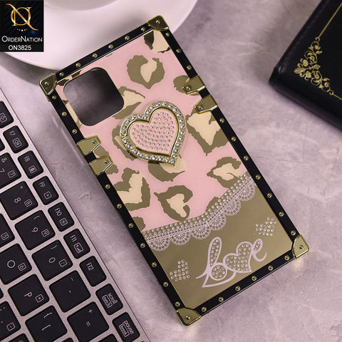 iPhone 12 Pro Cover - Design1 -  Heart Bling Diamond Glitter Soft TPU Trunk Case With Ring Holder