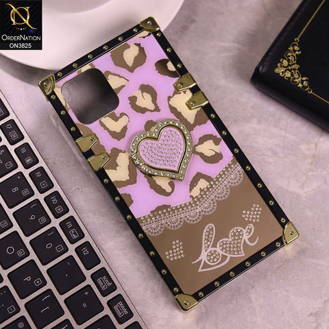 iPhone 12 Pro Cover - Design3 -  Heart Bling Diamond Glitter Soft TPU Trunk Case With Ring Holder