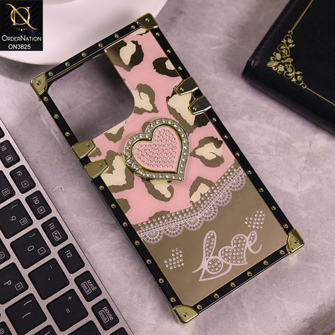 iPhone 13 Pro Cover - Design1 -  Heart Bling Diamond Glitter Soft TPU Trunk Case With Ring Holder