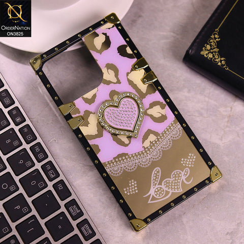 iPhone 13 Pro Cover - Design3 -  Heart Bling Diamond Glitter Soft TPU Trunk Case With Ring Holder