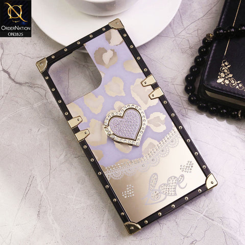 iPhone 15 Pro Max Cover - Design3 - Heart Bling Diamond Glitter Soft TPU Trunk Case With Ring Holder