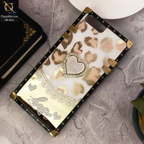 iPhone 8 Plus / 7 Plus Cover - Design2 - Heart Bling Diamond Glitter Soft TPU Trunk Case With Ring Holder