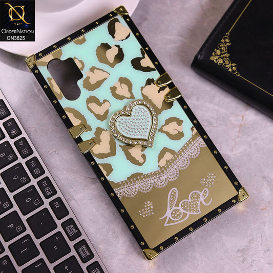 Samsung Galaxy Note 10 Plus Cover - Design6 -  Heart Bling Diamond Glitter Soft TPU Trunk Case With Ring Holder