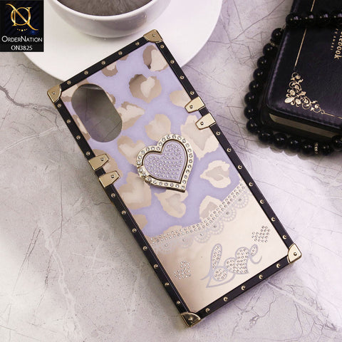 Oppo A38 Cover - Design3 - Heart Bling Diamond Glitter Soft TPU Trunk Case With Ring Holder