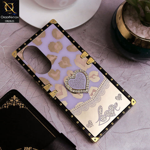 Oppo A58 4G Cover - Design3 - Heart Bling Diamond Glitter Soft TPU Trunk Case With Ring Holder
