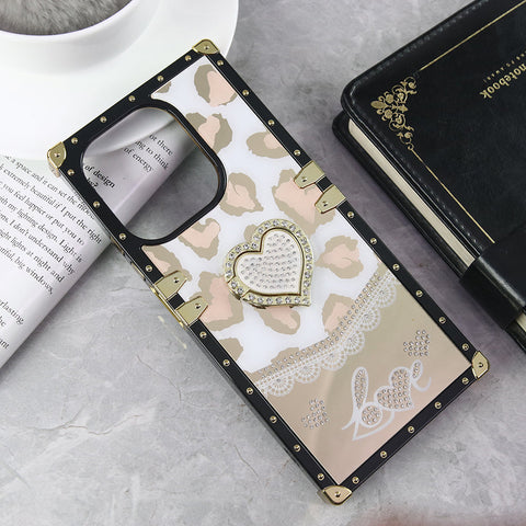 Oppo A5 Pro 4G Cover - Design 2 - Heart Bling Diamond Glitter Soft TPU Trunk Case With Ring Holder