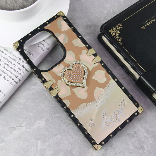 Oppo A5 Pro 5G Cover - Design 5 - Heart Bling Diamond Glitter Soft TPU Trunk Case With Ring Holder