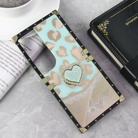 Oppo A60 Cover - Design 6 - Heart Bling Diamond Glitter Soft TPU Trunk Case With Ring Holder