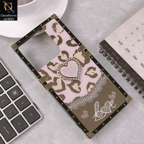 Realme C63 Cover - Design1 - Heart Bling Diamond Glitter Soft TPU Trunk Case With Ring Holder