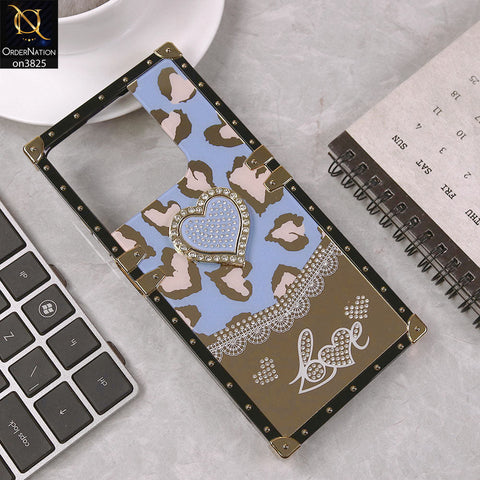 Realme C63 Cover - Design4 - Heart Bling Diamond Glitter Soft TPU Trunk Case With Ring Holder