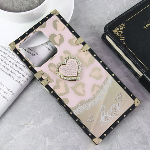 Realme C53 Cover - Design 1 - Heart Bling Diamond Glitter Soft TPU Trunk Case With Ring Holder