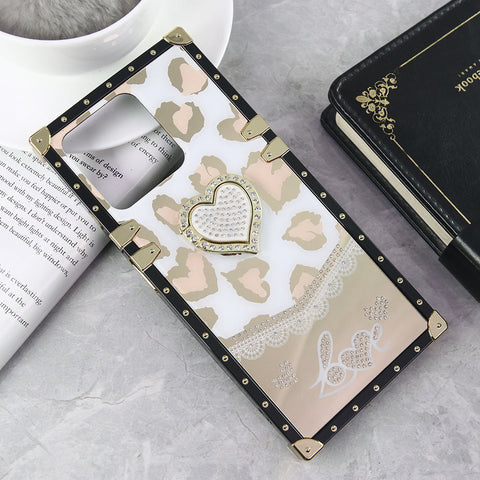 Realme C53 Cover - Design 2 - Heart Bling Diamond Glitter Soft TPU Trunk Case With Ring Holder