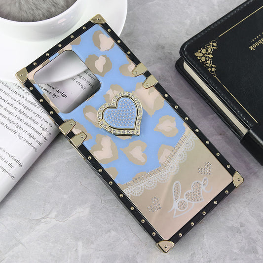 Realme C53 Cover - Design 4 - Heart Bling Diamond Glitter Soft TPU Trunk Case With Ring Holder