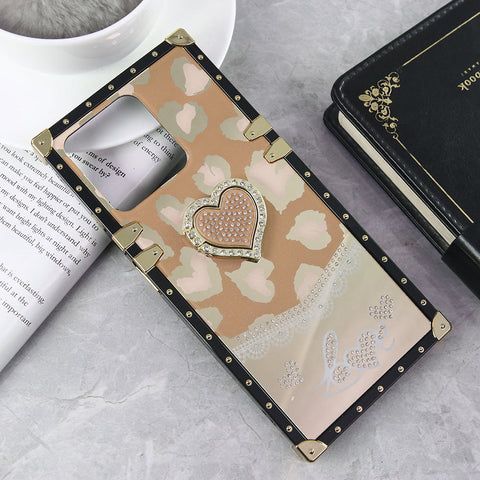 Realme Narzo N53 Cover - Design 5 - Heart Bling Diamond Glitter Soft TPU Trunk Case With Ring Holder