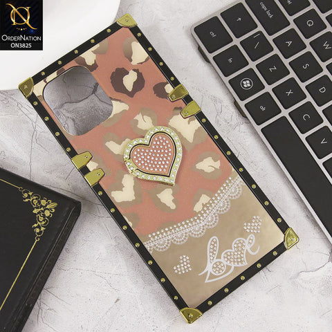 Xiaomi Redmi 12 Cover - Design5 - Heart Bling Diamond Glitter Soft TPU Trunk Case With Ring Holder