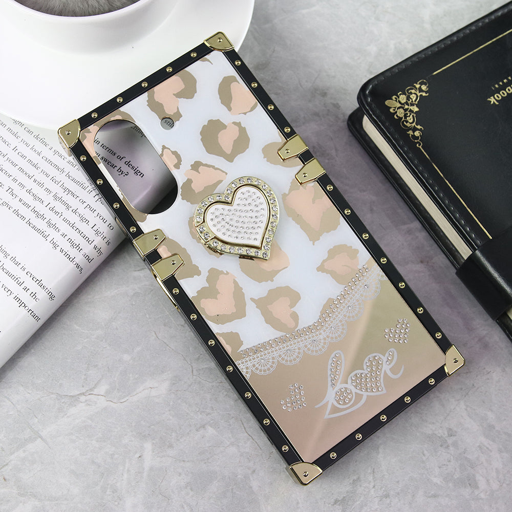 Xiaomi Redmi 13C Cover - Design 2 - Heart Bling Diamond Glitter Soft TPU Trunk Case With Ring Holder