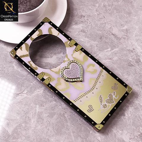 Xiaomi Poco C75 Cover - Design3 - Heart Bling Diamond Glitter Soft TPU Trunk Case With Ring Holder