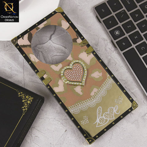 Xiaomi Redmi A3 Cover - Design5 - Heart Bling Diamond Glitter Soft TPU Trunk Case With Ring Holder