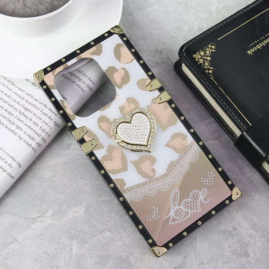Xiaomi Redmi Note 13 Cover - Design 2 - Heart Bling Diamond Glitter Soft TPU Trunk Case With Ring Holder