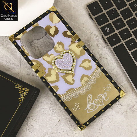 Xiaomi Redmi Note 13 Cover - Design3 - Heart Bling Diamond Glitter Soft TPU Trunk Case With Ring Holder