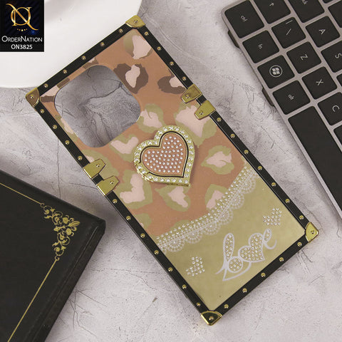 Xiaomi Redmi Note 13 Cover - Design5 - Heart Bling Diamond Glitter Soft TPU Trunk Case With Ring Holder