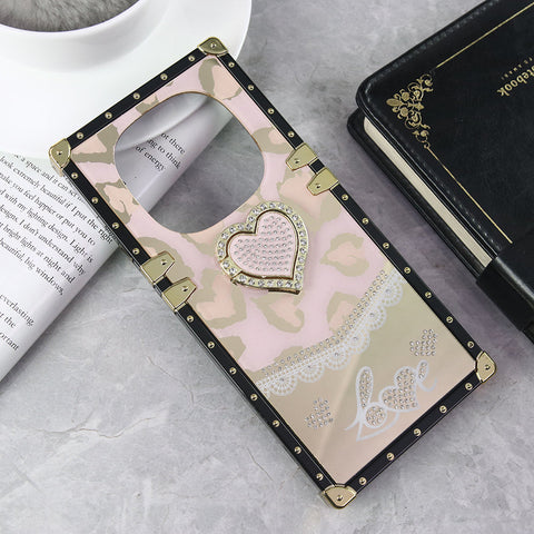 Xiaomi Redmi Note 14 Pro 4G Cover - Design 1 - Heart Bling Diamond Glitter Soft TPU Trunk Case With Ring Holder