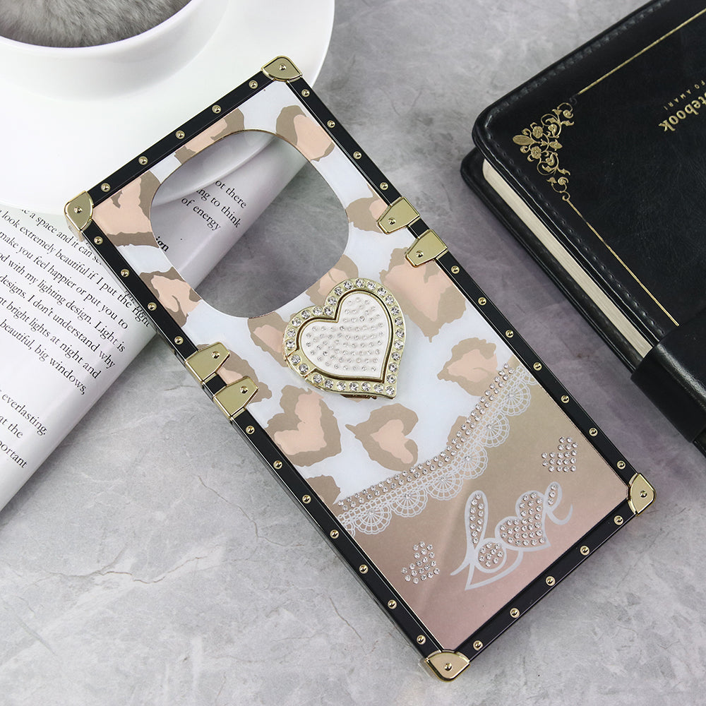 Xiaomi Redmi Note 14 Pro 4G Cover - Design 2 - Heart Bling Diamond Glitter Soft TPU Trunk Case With Ring Holder