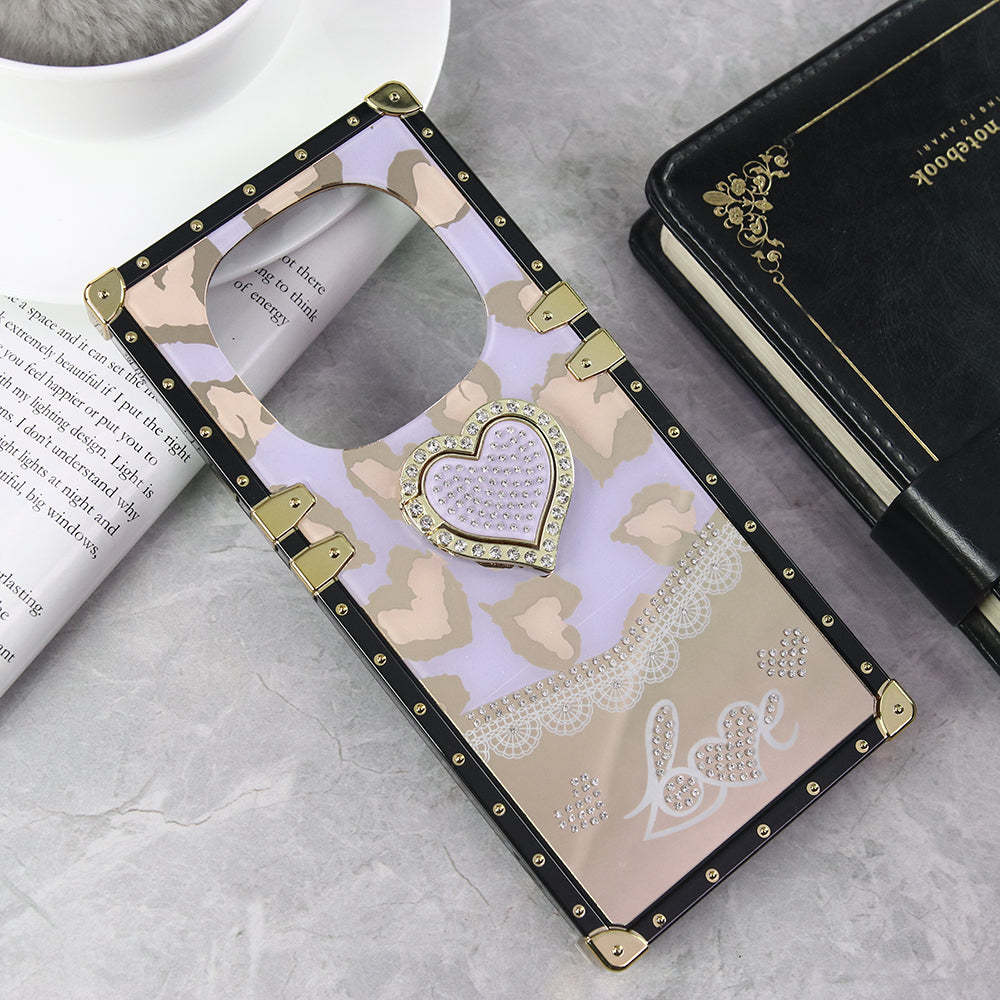 Xiaomi Redmi Note 14 Pro 4G Cover - Design 3 - Heart Bling Diamond Glitter Soft TPU Trunk Case With Ring Holder