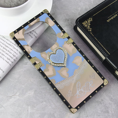 Xiaomi Redmi Note 14 Pro 4G Cover - Design 4 - Heart Bling Diamond Glitter Soft TPU Trunk Case With Ring Holder