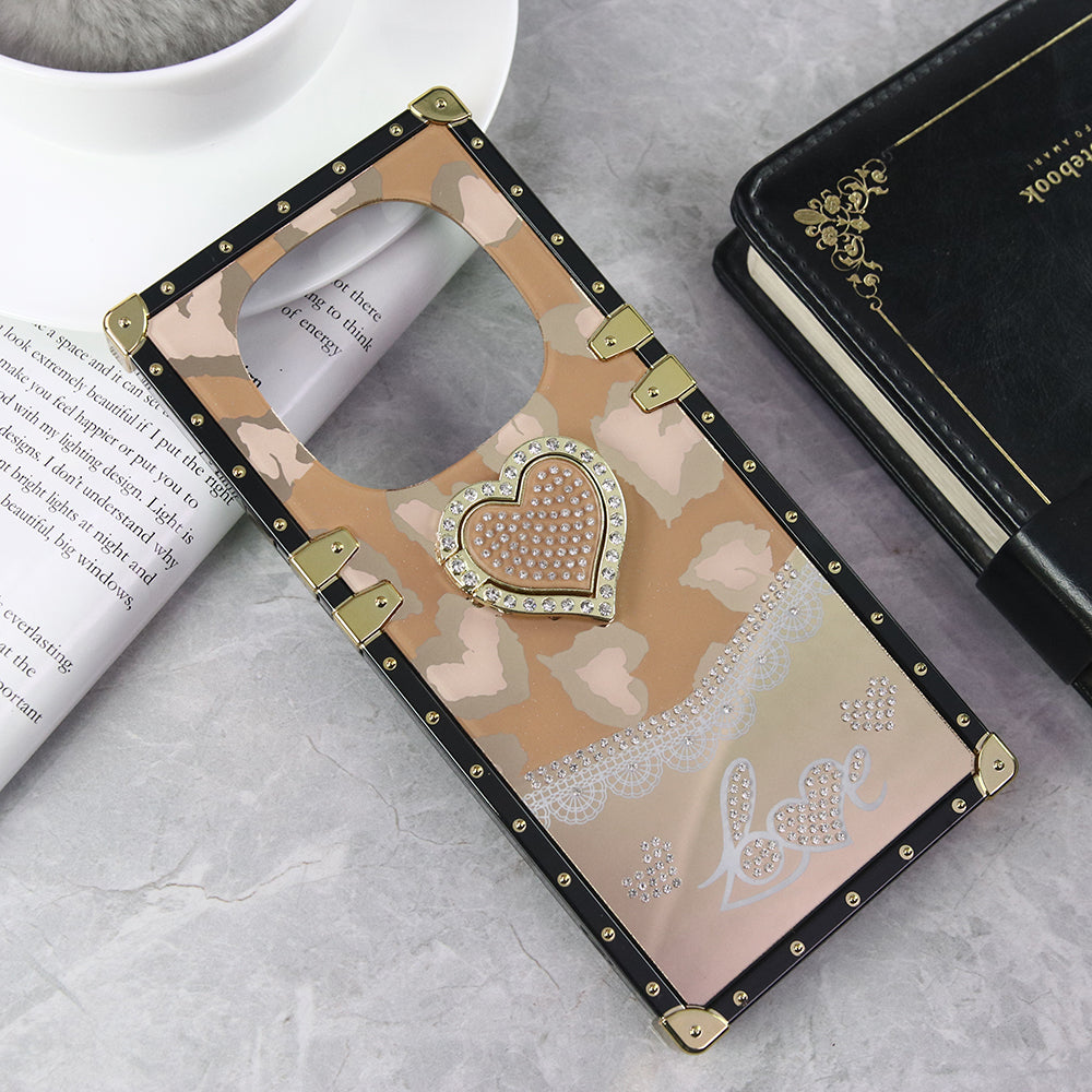 Xiaomi Redmi Note 14 Pro 4G Cover - Design 5 - Heart Bling Diamond Glitter Soft TPU Trunk Case With Ring Holder