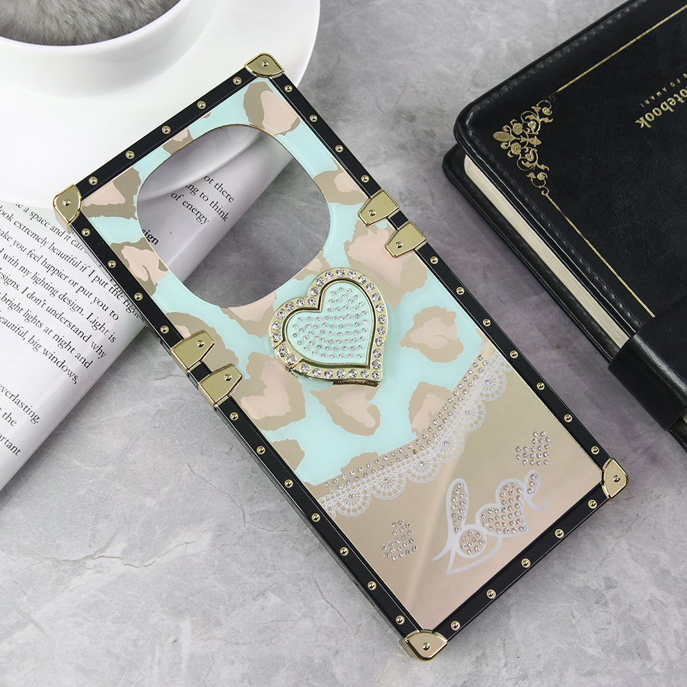 Xiaomi Redmi Note 14 Pro 4G Cover - Design 6 - Heart Bling Diamond Glitter Soft TPU Trunk Case With Ring Holder