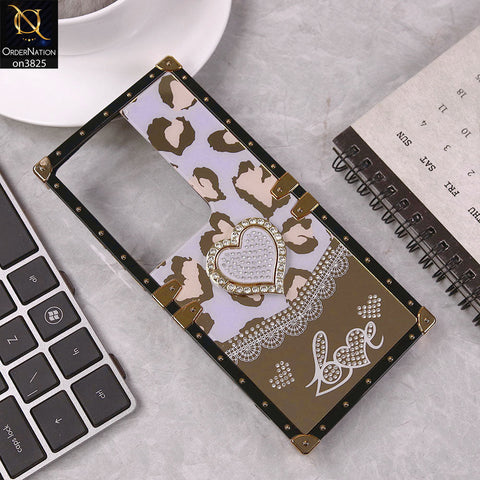 Oppo Reno 11F 5G Cover - Design3 - Heart Bling Diamond Glitter Soft TPU Trunk Case With Ring Holder