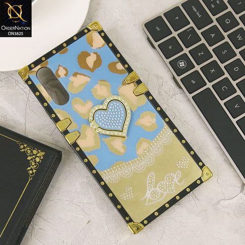 Vivo S1 Cover - Design4- Heart Bling Diamond Glitter Soft TPU Trunk Case With Ring Holder