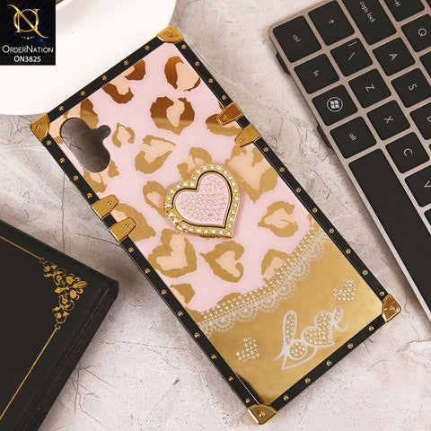 Samsung Galaxy A05 Cover - Design1 - Heart Bling Diamond Glitter Soft TPU Trunk Case With Ring Holder