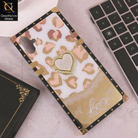 Samsung Galaxy A05 Cover - Design2 - Heart Bling Diamond Glitter Soft TPU Trunk Case With Ring Holder