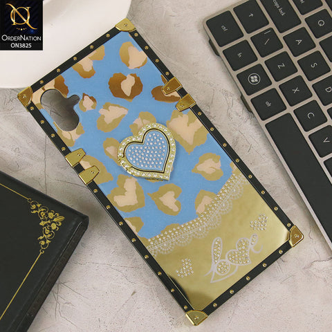 Samsung Galaxy A05 Cover - Design4 - Heart Bling Diamond Glitter Soft TPU Trunk Case With Ring Holder