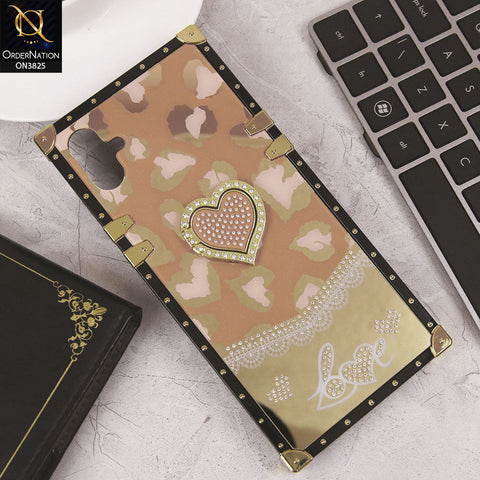 Samsung Galaxy A05 Cover - Design5 - Heart Bling Diamond Glitter Soft TPU Trunk Case With Ring Holder