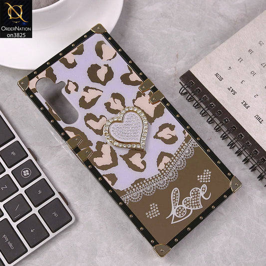 Samsung Galaxy A05s Cover - Design3 - Heart Bling Diamond Glitter Soft TPU Trunk Case With Ring Holder