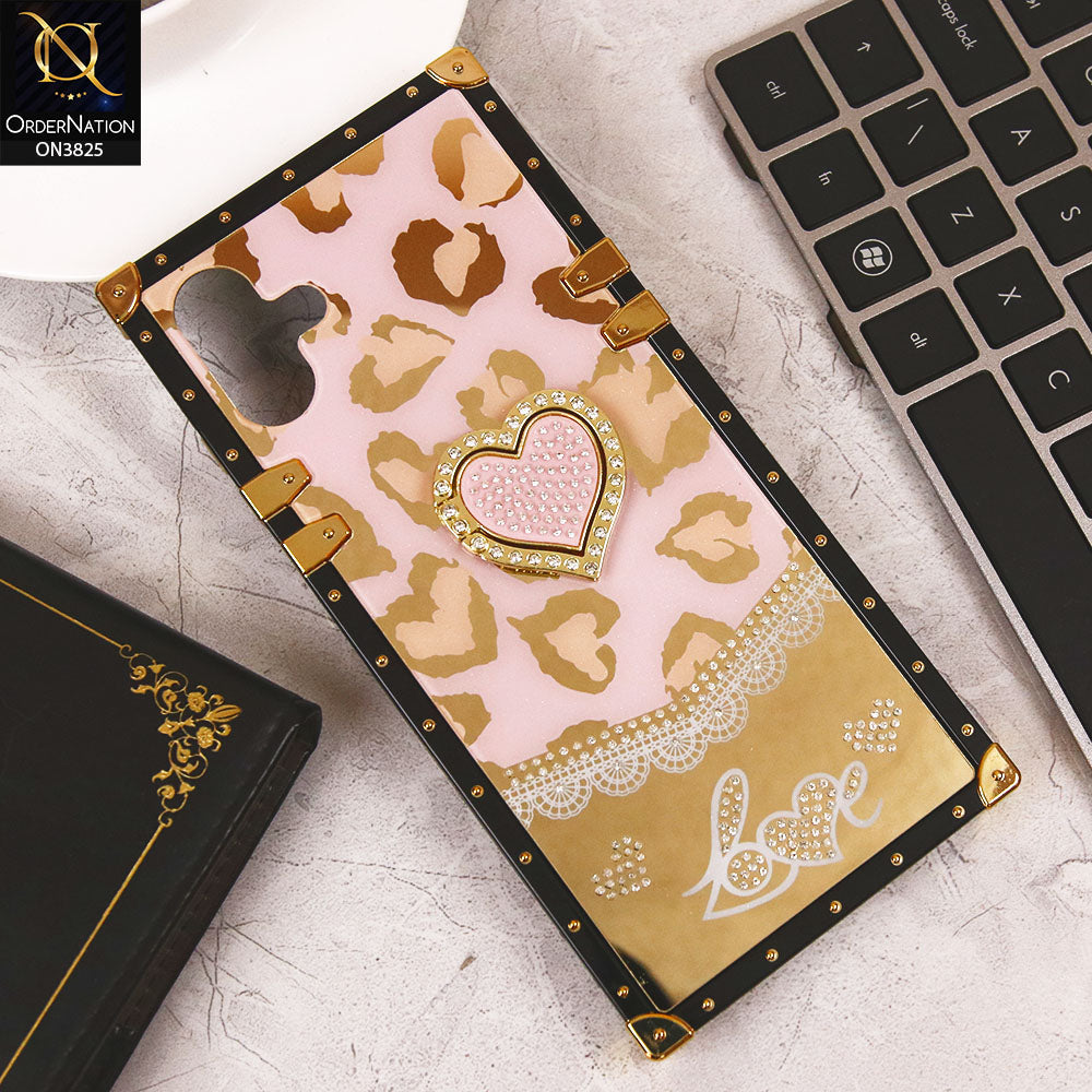 Samsung Galaxy A07 4G Cover - Design 1 - Heart Bling Diamond Glitter Soft TPU Trunk Case With Ring Holder