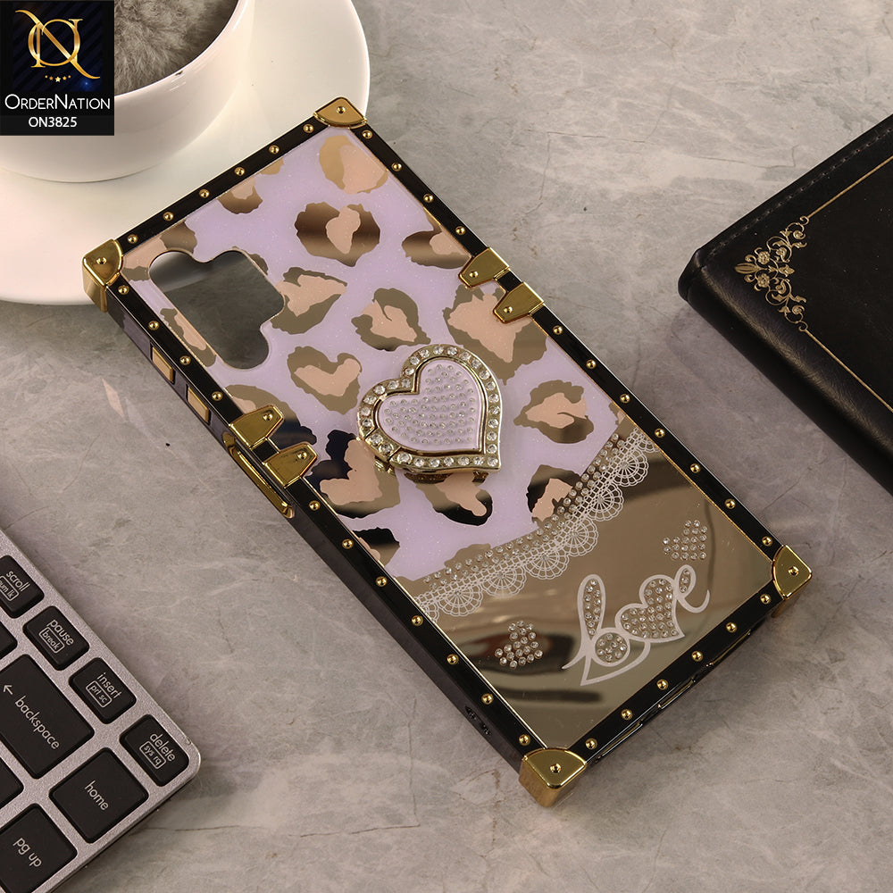 Samsung Galaxy A13 Cover - Design 3 - Heart Bling Diamond Glitter Soft TPU Trunk Case With Ring Holder