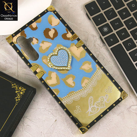 Samsung Galaxy A14 5G Cover - Design4 - Heart Bling Diamond Glitter Soft TPU Trunk Case With Ring Holder