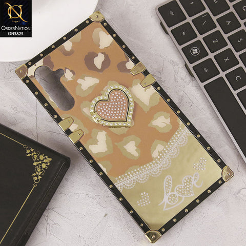 Samsung Galaxy A14 Cover - Design5 - Heart Bling Diamond Glitter Soft TPU Trunk Case With Ring Holder