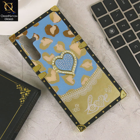 Samsung Galaxy A15 4G Cover - Design4 - Heart Bling Diamond Glitter Soft TPU Trunk Case With Ring Holder