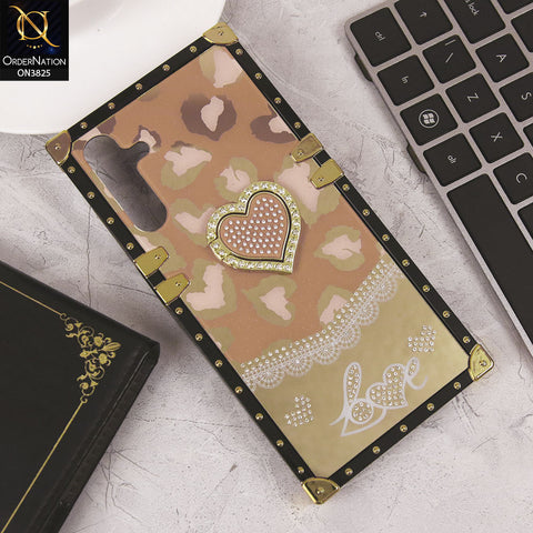 Samsung Galaxy A15 4G Cover - Design5 - Heart Bling Diamond Glitter Soft TPU Trunk Case With Ring Holder