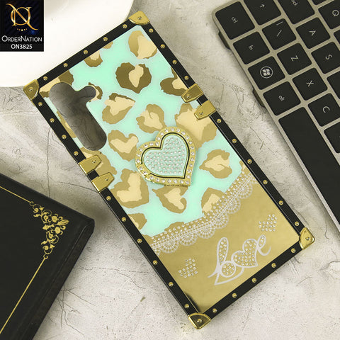 Samsung Galaxy A16 Cover - Design6 - Heart Bling Diamond Glitter Soft TPU Trunk Case With Ring Holder