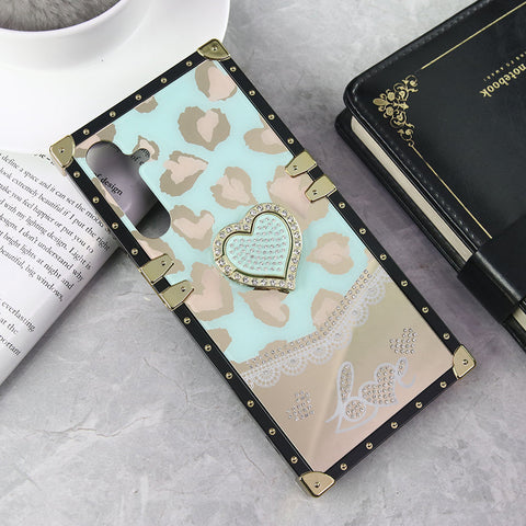 Samsung Galaxy A25 5G Cover - Design 6 - Heart Bling Diamond Glitter Soft TPU Trunk Case With Ring Holder